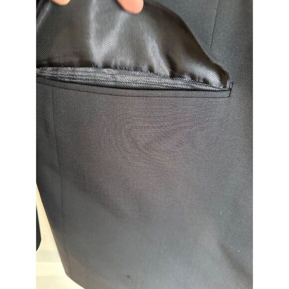 Burberry Vintage Navy Blue Gold Logo Button Blazer Sport Coat Wool 46L - Picture 11 of 14